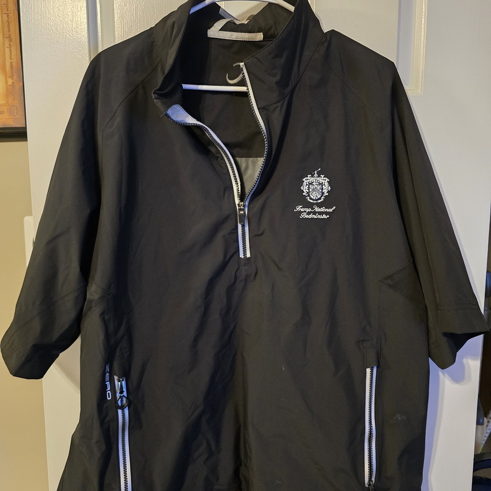 Men's Trump National Golf Club Black Half-Zip Windbreaker